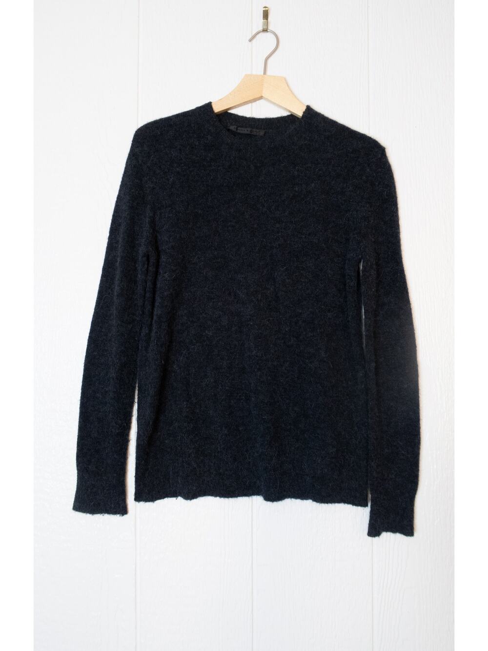 JENNI KAYNE Merino Wool Alpaca Charcoal Gray Sweater Oversized XS